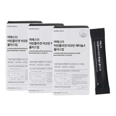 [ESTHER FORMULA] Коллаген из рыбьей Fish Scale Collagen Biotin Retinol A Plus Up(2+1)(3 упаковки)