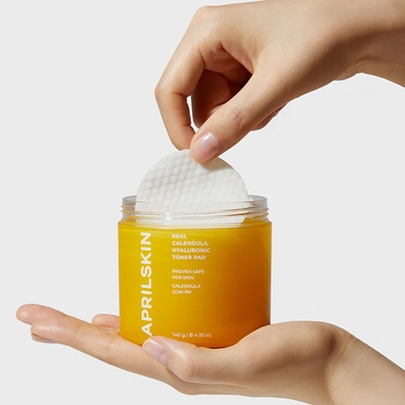 [APRILSKIN] Тонер-пэды Real Calendula Hyaluronic Toner Pad (60шт)