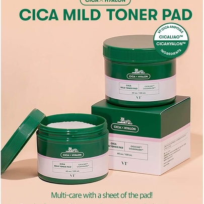 [VT Cosmetics] Мягкие тонер-пэды с Центеллой Cica Mild Toner Pad (60шт, 130мл)