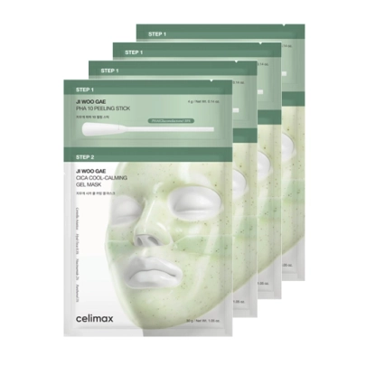 [celimax] Гелевая маска Ji Woo Gae Cica PHA Peel 2-Step Gel Mask (4шт)