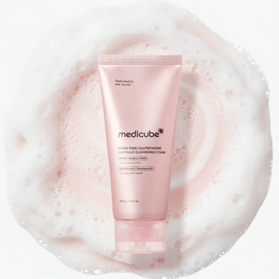 [MEDICUBE] Очищающая пенка PDRN Pink Glutathione Capsule 120г