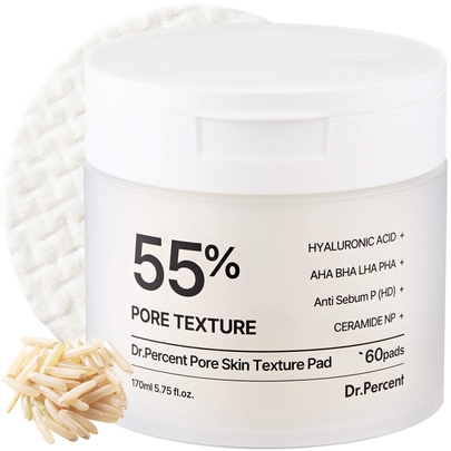 [Dr.Percent] Тонер-пэды для выравнивания текстуры кожи Pore 55% 60шт