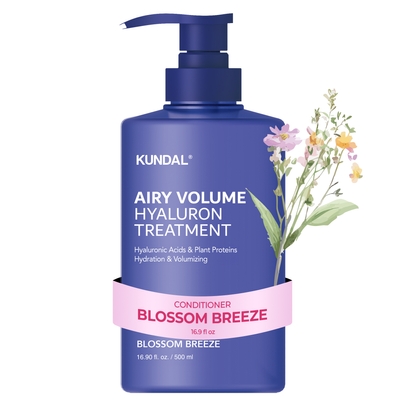 [KUNDAL] Тритмент с гиалуроном для объема 500мл #Blossom Breeze