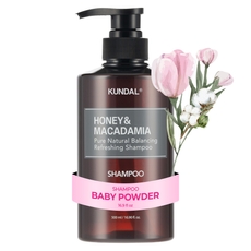 KUNDAL Натуральный шампунь с медом и макадамией 500мл #Baby Powder