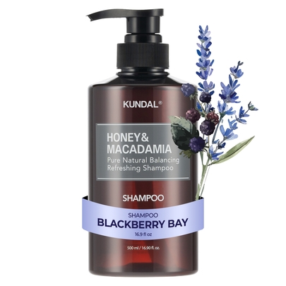 [KUNDAL] Натуральный шампунь с медом и макадамией 500мл #Blackberry Bay