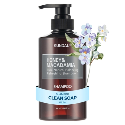 [KUNDAL] Натуральный шампунь с медом и макадамией 500мл #Clean Soap