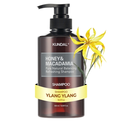 [KUNDAL] Натуральный шампунь с медом и макадамией 500мл #Ylang Ylang
