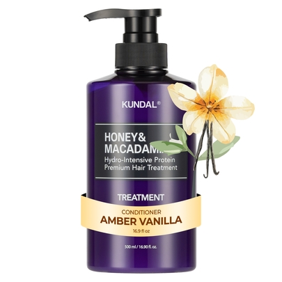 [KUNDAL] Протеиновая маска для волос с мёдом и макадамией 500мл #Amber Vanilla