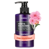 [KUNDAL] Протеиновая маска для волос с мёдом и макадамией 500мл #Pink Grapefruit