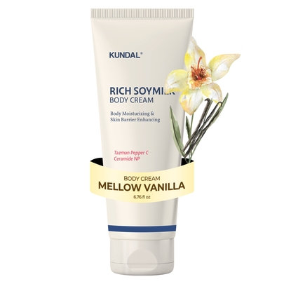 [KUNDAL] Крем для тела с соевым молоком Rich Soymilk 200мл #Mellow Vanilla