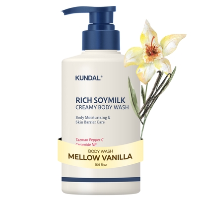 [KUNDAL] Гель для душа с соевым молоком Rich Soymilk 500мл #Mellow Vanilla
