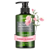 [KUNDAL] Шампунь глубокого очищения с чайным деревом и макадамией 500мл #Cherry Blossom