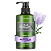 [KUNDAL] Шампунь глубокого очищения с чайным деревом и макадамией 500мл #White Musk