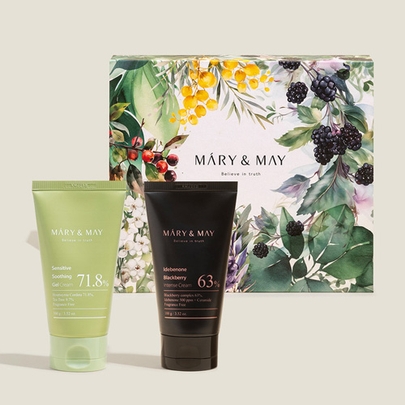 [Mary&May] Набор Soothing Gel Cream+Idebenone Blackberry Cream Duo