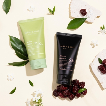 [Mary&May] Набор Soothing Gel Cream+Idebenone Blackberry Cream Duo