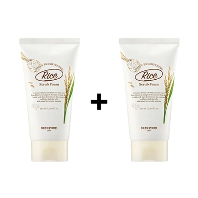 [Skinfood] ★1+1★  *renewal* Пенка-скраб Rice Daily Brightening 150мл