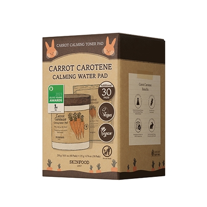[Skinfood] Набор пэдов Carrot Carotene Calming Water Pad Special Plus Set (60P+30P)