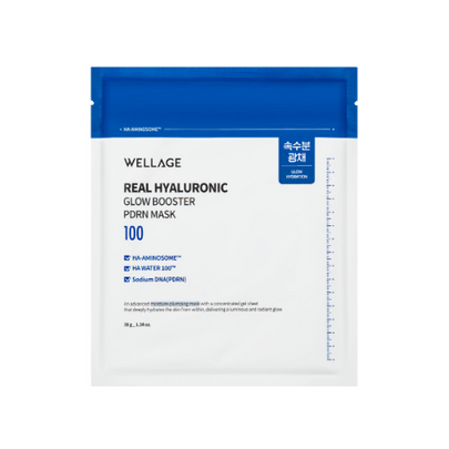 [WELLAGE] Маска Real Hyaluronic Glow Booster PDRN (5шт)