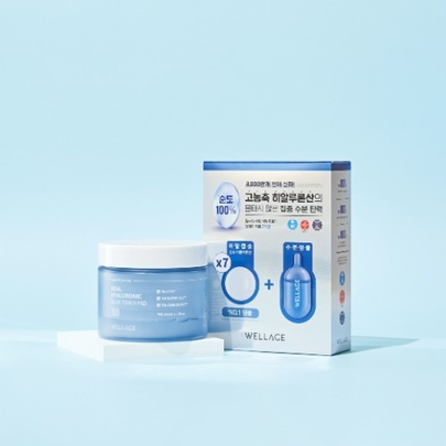 [WELLAGE] Пэды с тонером Real Hyaluronic Blue Toner Pad (70pads)