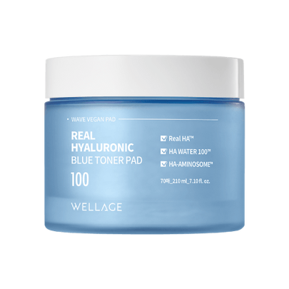 [WELLAGE] Пэды с тонером Real Hyaluronic Blue Toner Pad (70pads)