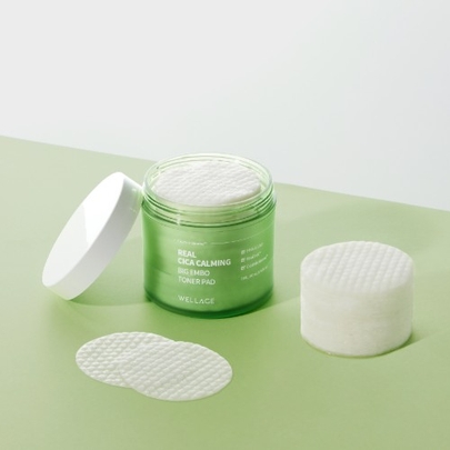 [WELLAGE] Пэды с тонером Real Cica Calming Big Embo Toner Pad (70 Pads)
