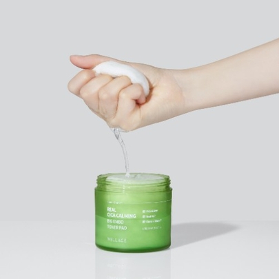 [WELLAGE] Пэды с тонером Real Cica Calming Big Embo Toner Pad (70 Pads)