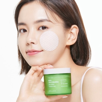 [WELLAGE] Пэды с тонером Real Cica Calming Big Embo Toner Pad (70 Pads)