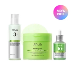 [Anua] Набор Azelaic All-Care (тонер-пэды + сыворотка + крем)