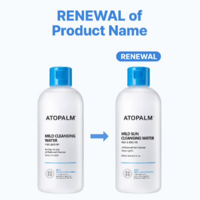 [ATOPALM] *renewal* Мягкая солнцезащитная очищающая вода 250мл