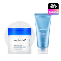[MEDICUBE] Дуэт для сужения пор Zero Pore Pore-Tightening Power Duo (Zero Foam + Zero Pad)