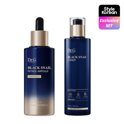 [Dr.G] Набор с ампулой и тонером Black Snail Retinol (50мл+50мл+4мл)