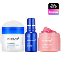 [MEDICUBE] Доступное трио для ухода за порами и текстурой кожи (Zero Pore Pad + Exosome Shot + Jelly Cream)