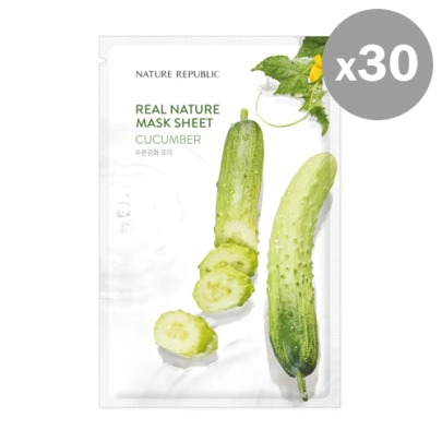 [Nature Republic] Тканевая маска Real Nature Cucumber (30шт)
