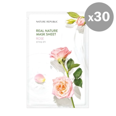 [Nature Republic] Тканевая маска Real Nature Rose (30шт)