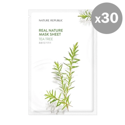 [Nature Republic] Тканевая маска Real Nature Tea Tree (30шт)