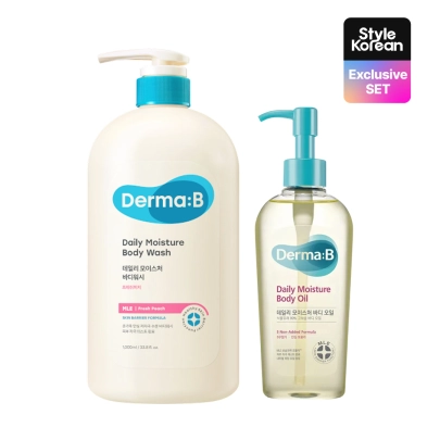 [Derma-B] Набор для душа и ухода за телом Fresh Peach Shower & Body Oil Set