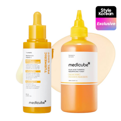 [MEDICUBE] Осветляющий набор от пигментации Kojic Acid & Turmeric (Peel Shot + Toner)