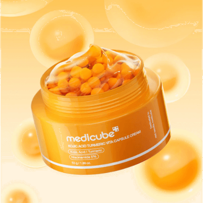[MEDICUBE] Крем-капсулы с койевой кислотой и куркумой Kojic Acid Turmeric Vita Capsule Cream