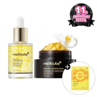 [MEDICUBE] Двойной набор Deep Vita C Capsule (сыворотка + крем)