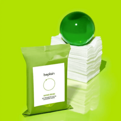 [beplain] Очищающие салфетки для лица с машем Mung Bean pH-Balanced Facial Cleansing Wipes (20шт)