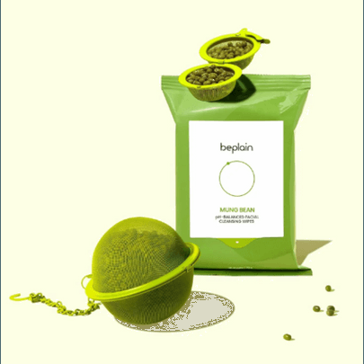 [beplain] Очищающие салфетки для лица с машем Mung Bean pH-Balanced Facial Cleansing Wipes (20шт)