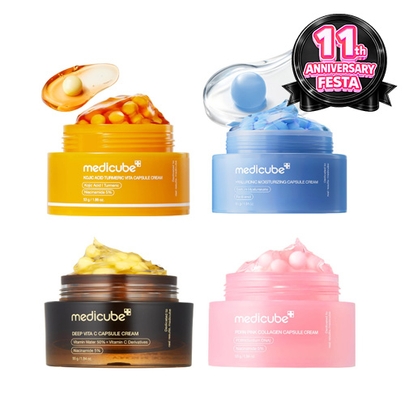 [MEDICUBE] Набор капсульных кремов Capsule Cream Set (PDRN + Vita C + Kojic + Hyaluronic)