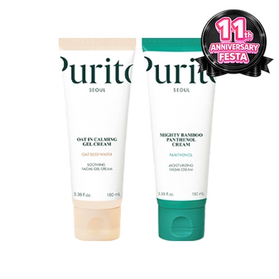 [Purito Seoul] Двойной дуо-набор: крем с бамбуком + крем с овсом