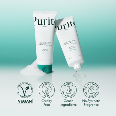 [Purito Seoul] Дуо очищающего средства с бамбуком и пантенолом Mighty Bamboo Panthenol Cleanser 150мл