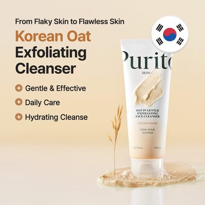 [Purito Seoul] Дуо мягкого очищающего средства с овсом Oat In Gentle Exfoliating Face Cleanser 150мл