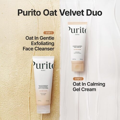 [Purito Seoul] Дуо мягкого очищающего средства с овсом Oat In Gentle Exfoliating Face Cleanser 150мл