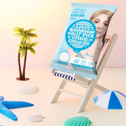 [Ariul] Охлаждающие дезодорирующие салфетки Smooth & Pure Cotton Cooling Deo Tissue (20 шт.)