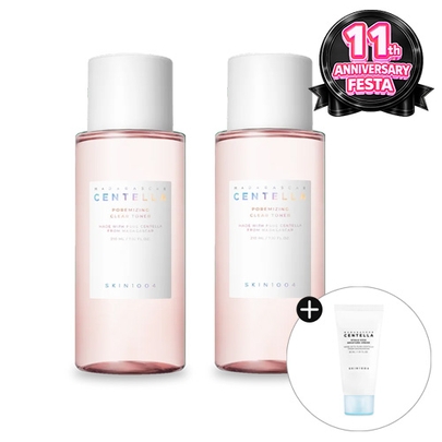 [SKIN1004] для ухода за порами Madagascar Centella Poremizing Clear Toner  Double Duo (+Hyalu-Cica Moisture Cream 30ml)