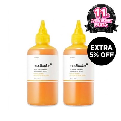 [MEDICUBE] Тонер с койевой кислотой и куркумой Kojic Acid Turmeric Resurfacing Toner Double Set (200мл+200мл)