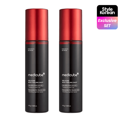 [MEDICUBE] Пилинг-сыворотка для тела против акне Red Acne Body Peeling Shot 2.0 Double Duo (110г+110г)